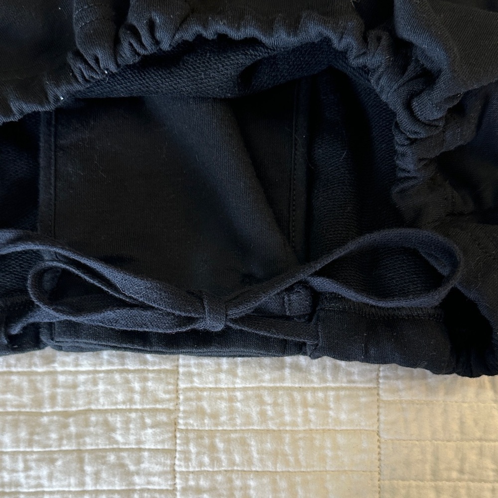 Minimalist Cropped Blazer Sweatshirt Black Athleisure Quiet Luxury Preppy Small - Picture 6 of 6